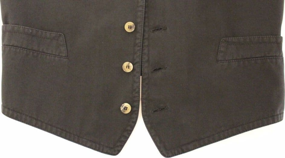 Black Cotton Blend Dress Vest Gilet - 4