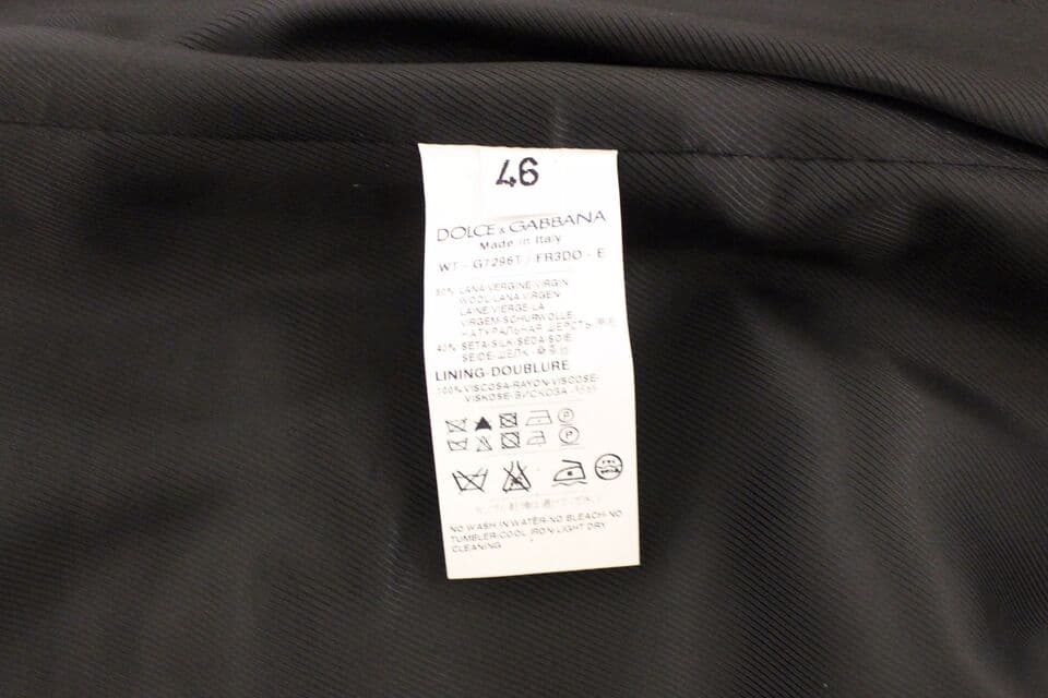 Black Striped Wool Silk Dress Vest Gilet - 2