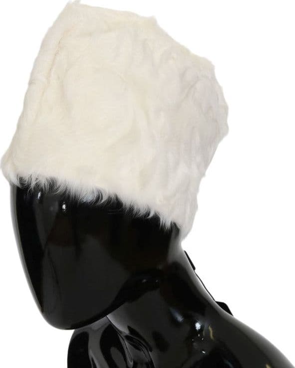 White Xiangao Lamb Fur Beanie - 2