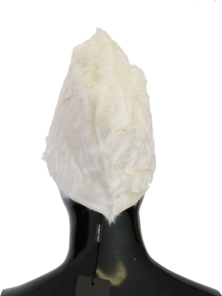 White Xiangao Lamb Fur Beanie - 3