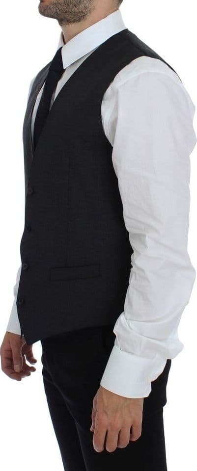 Gray Wool Formal Dress Vest Gilet Weste - 7