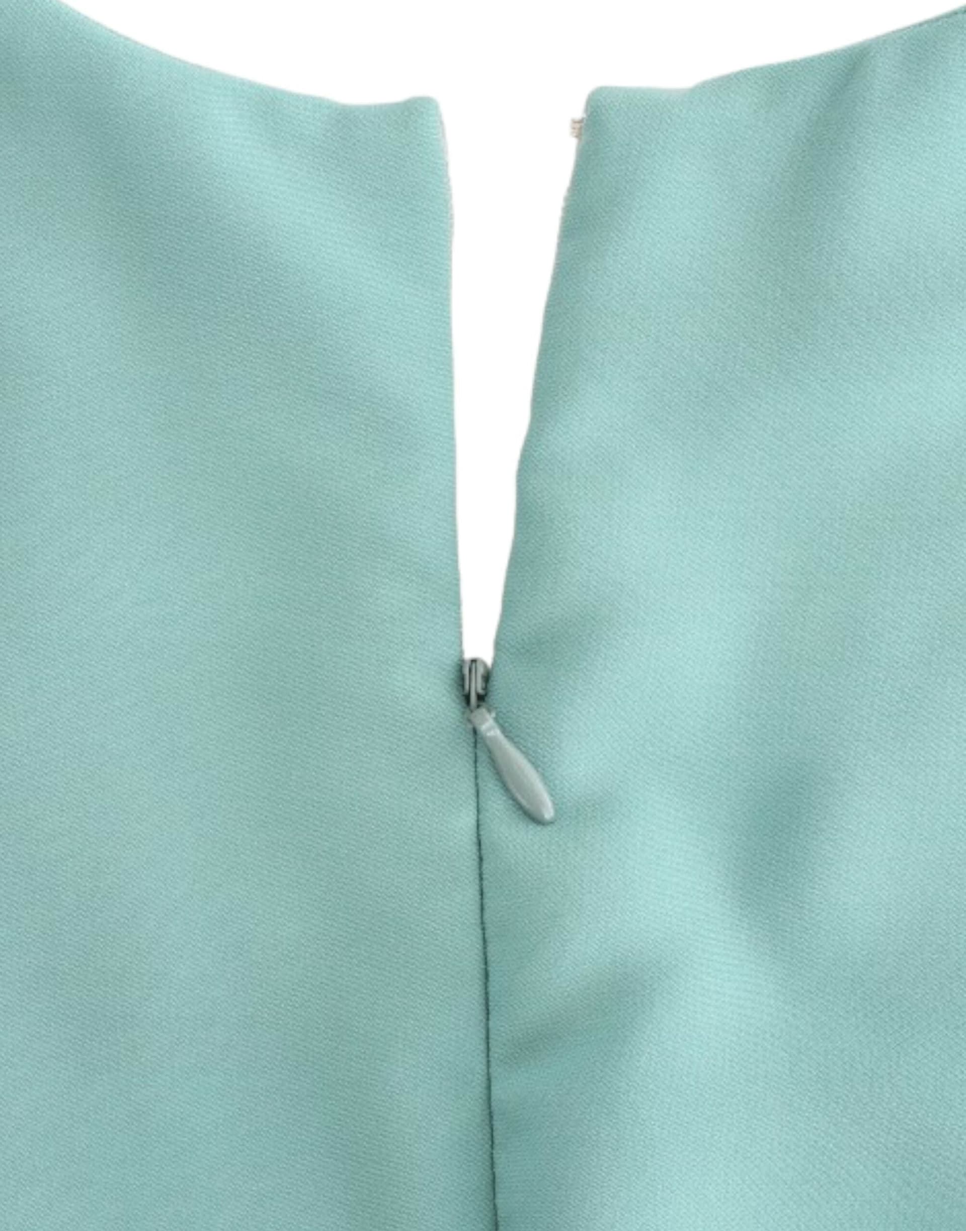 Green 3/4 sleeved sheath dress - 4