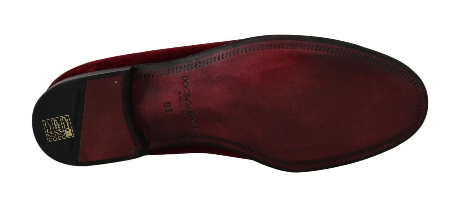 Bordeaux Velvet Loafers Gun Horseshoe Shoes - 3