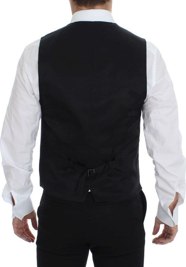 Gray Wool Formal Dress Vest Gilet Weste - 3