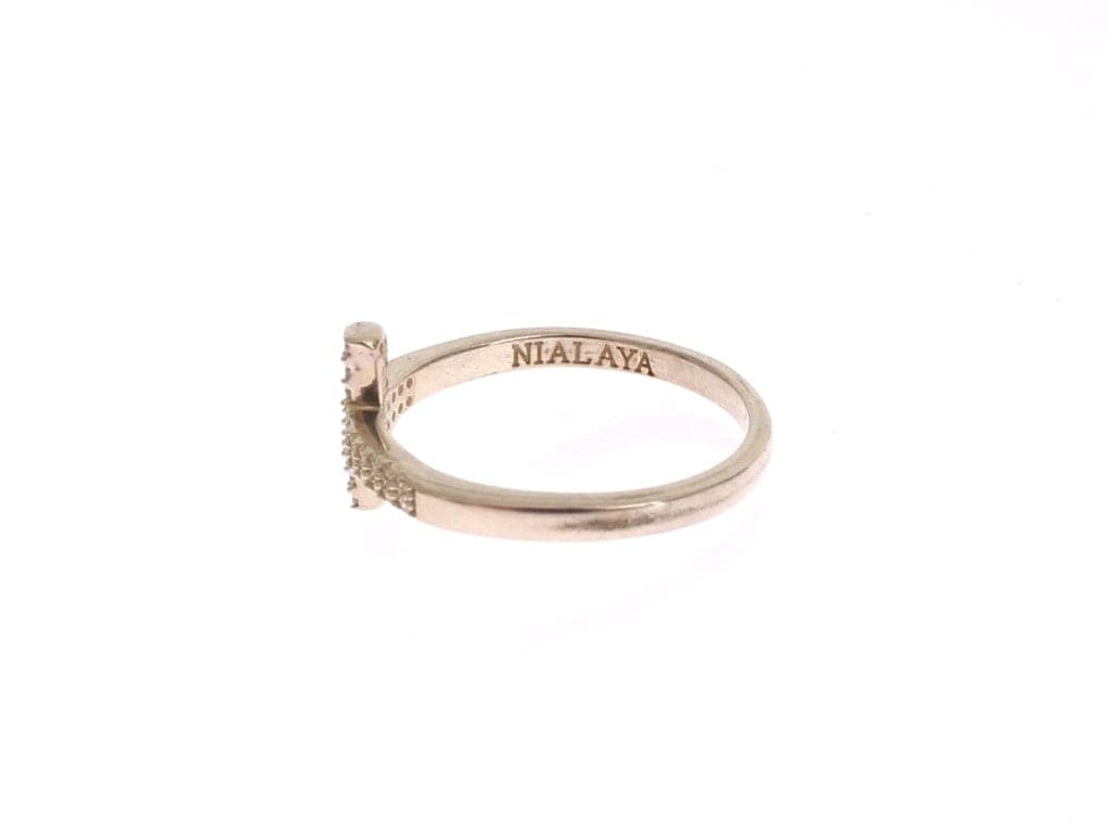 Silver CZ Cross 925 Ring - 3