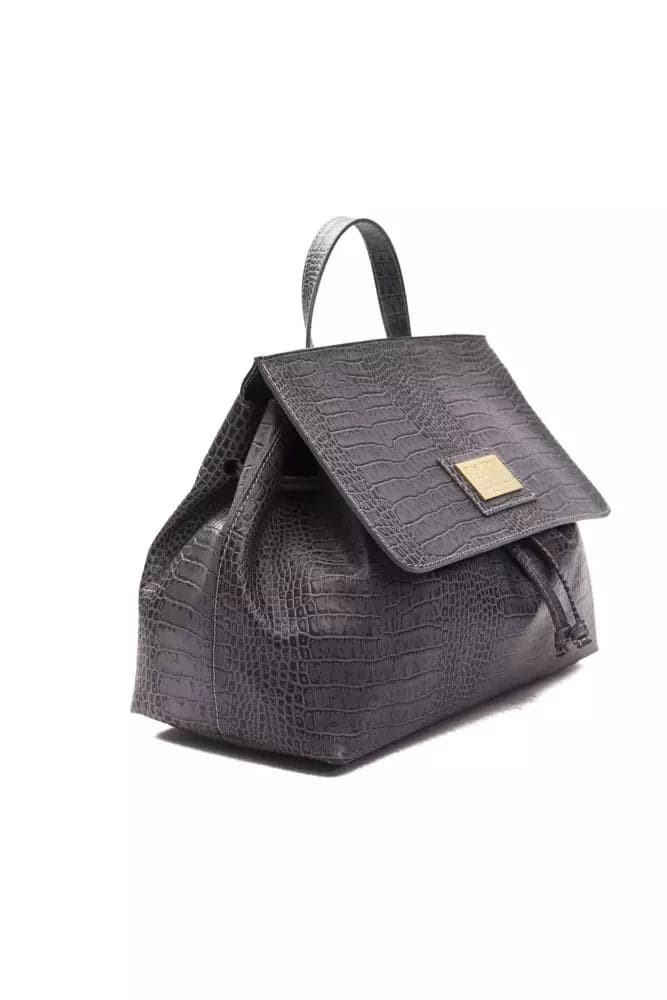 Gray Leather Women Shoulder Bag - 2