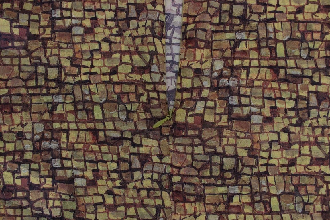 Multicolor Mosaic Print Silk Blouse T-shirt - 8