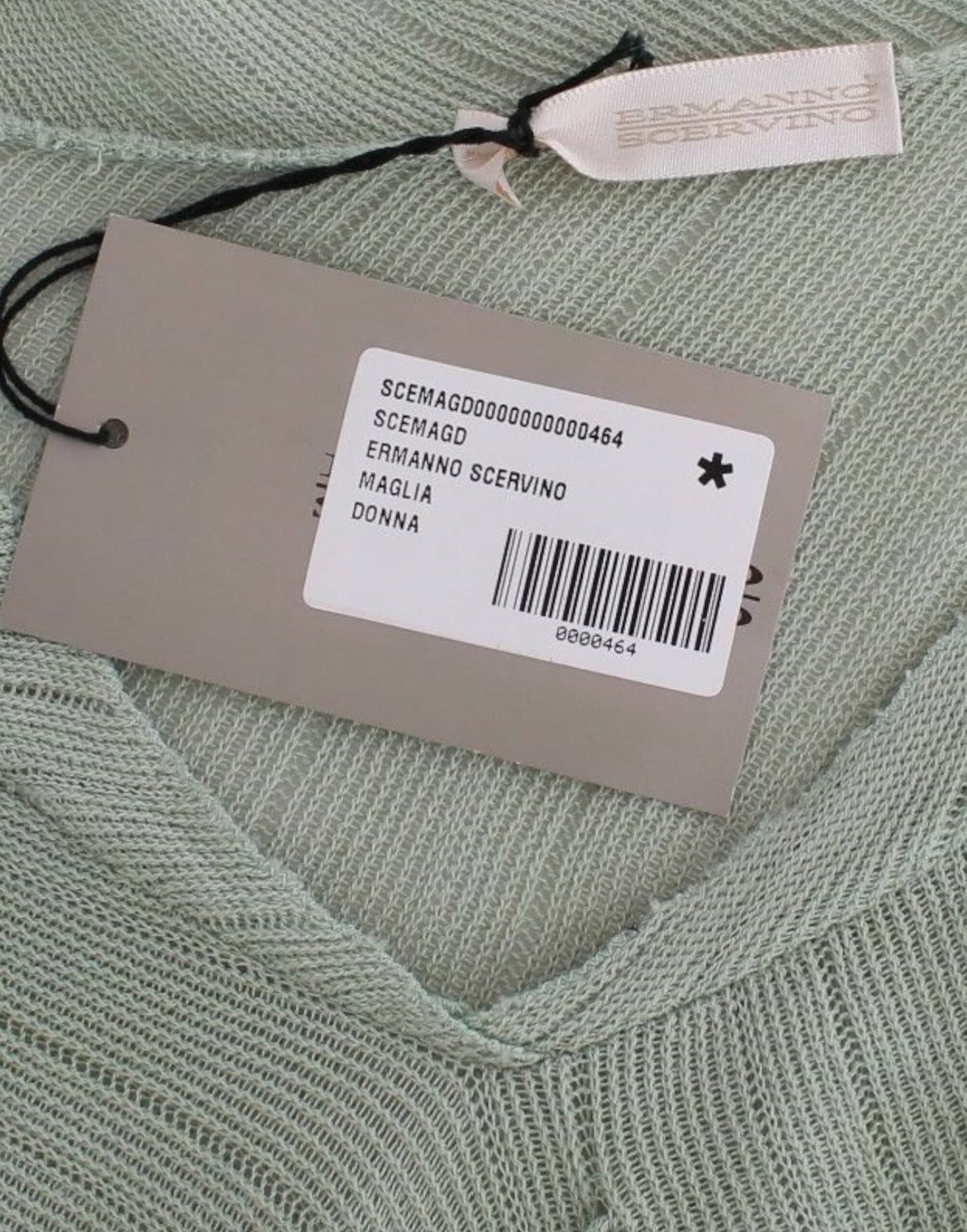 Green Lightweight Knit Sweater Top Blouse - 6