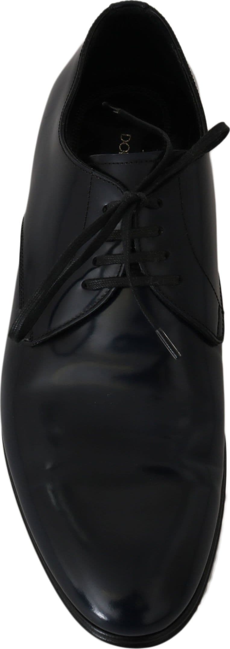 Blue Leather Dress Derby Formal Mens Shoes - 2