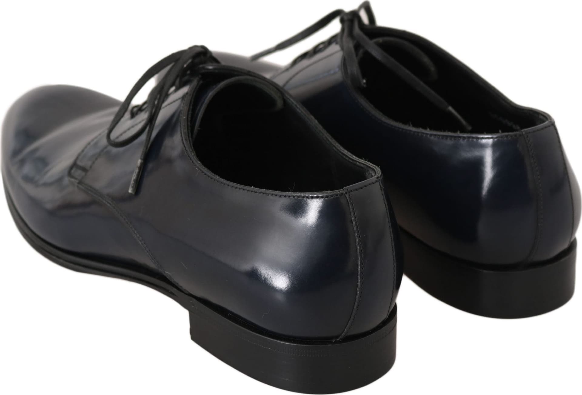 Blue Leather Dress Derby Formal Mens Shoes - 5
