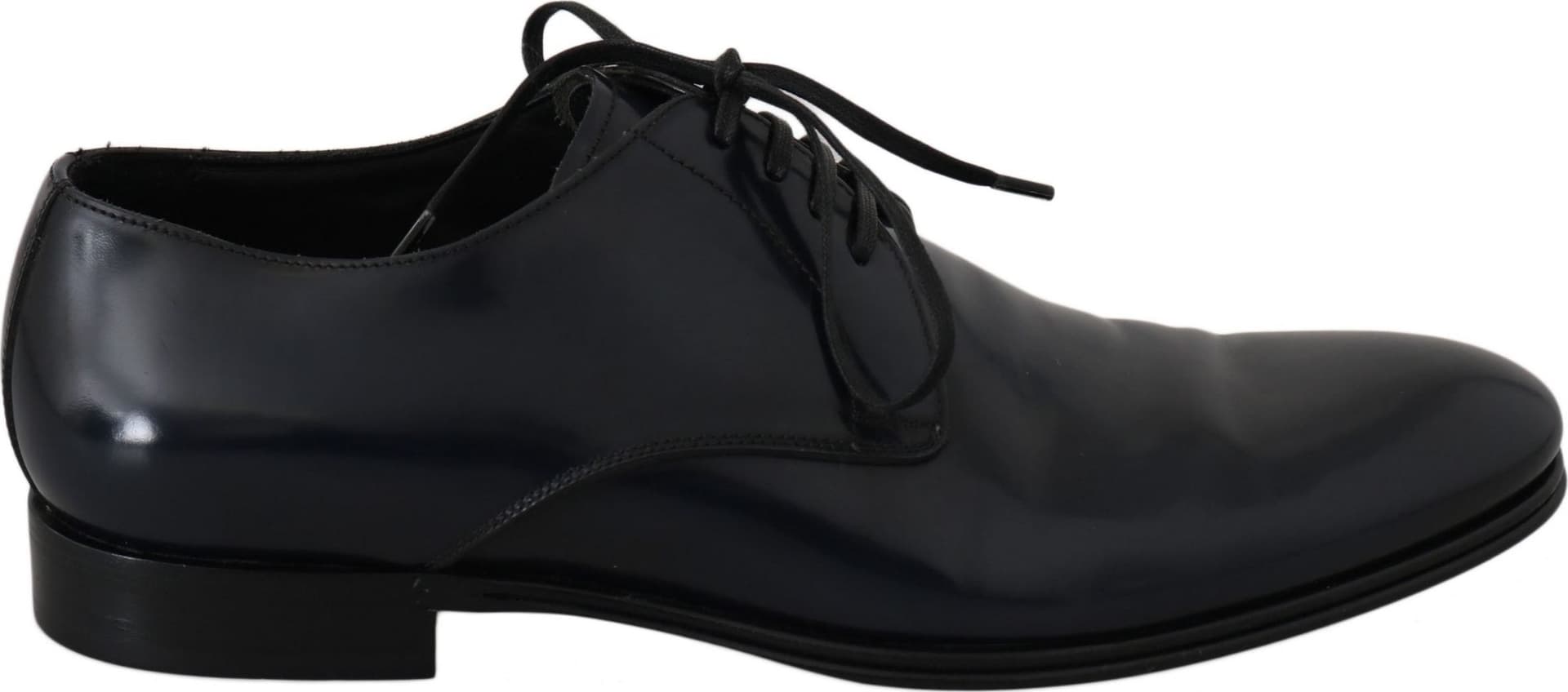 Blue Leather Dress Derby Formal Mens Shoes - 6
