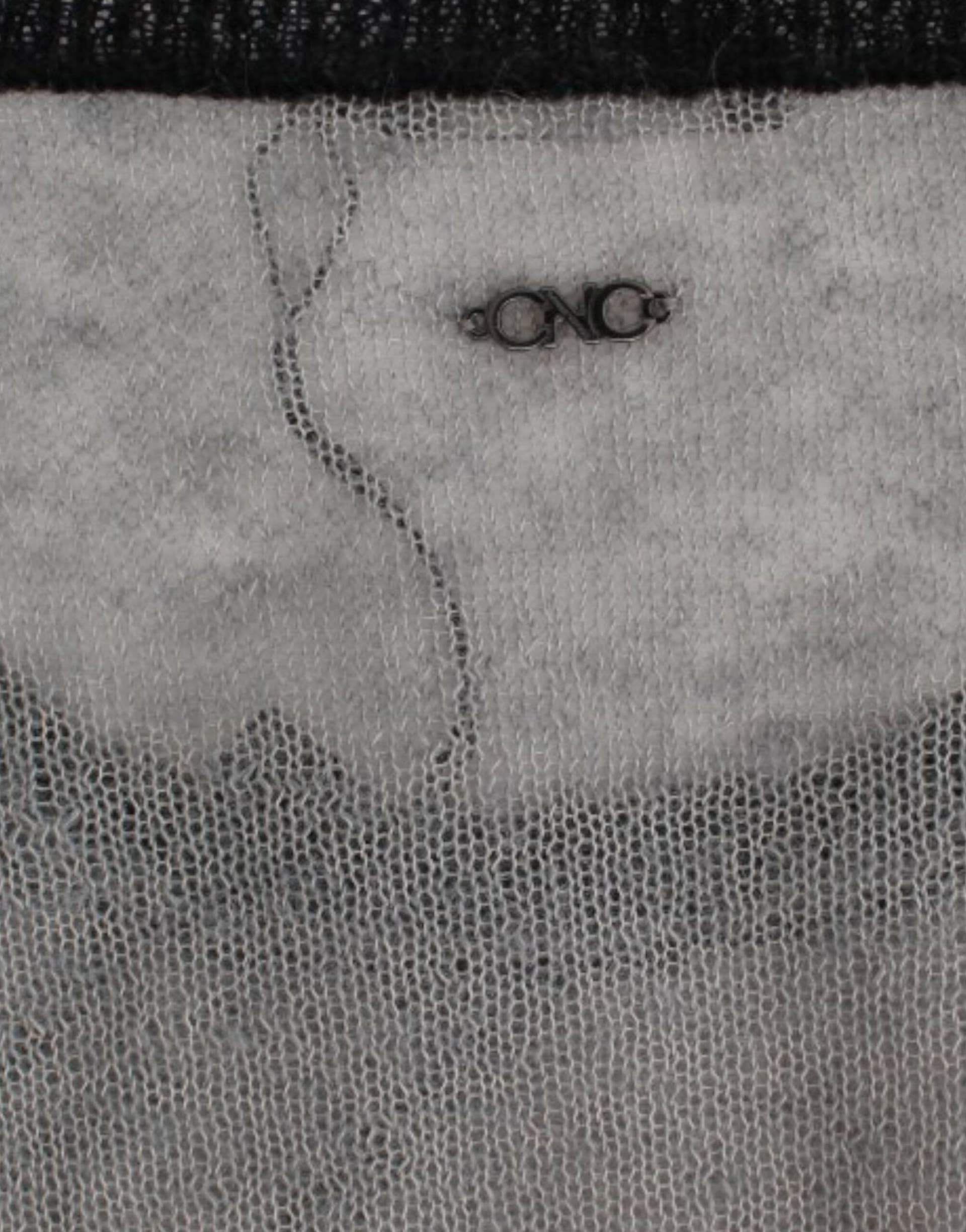 Gray embellished asymmetric sweater - 3