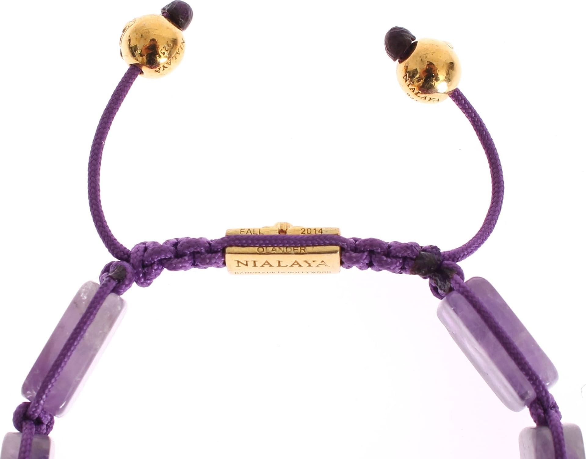 CZ Amethyst 18K Gold 925 Bracelet - 3