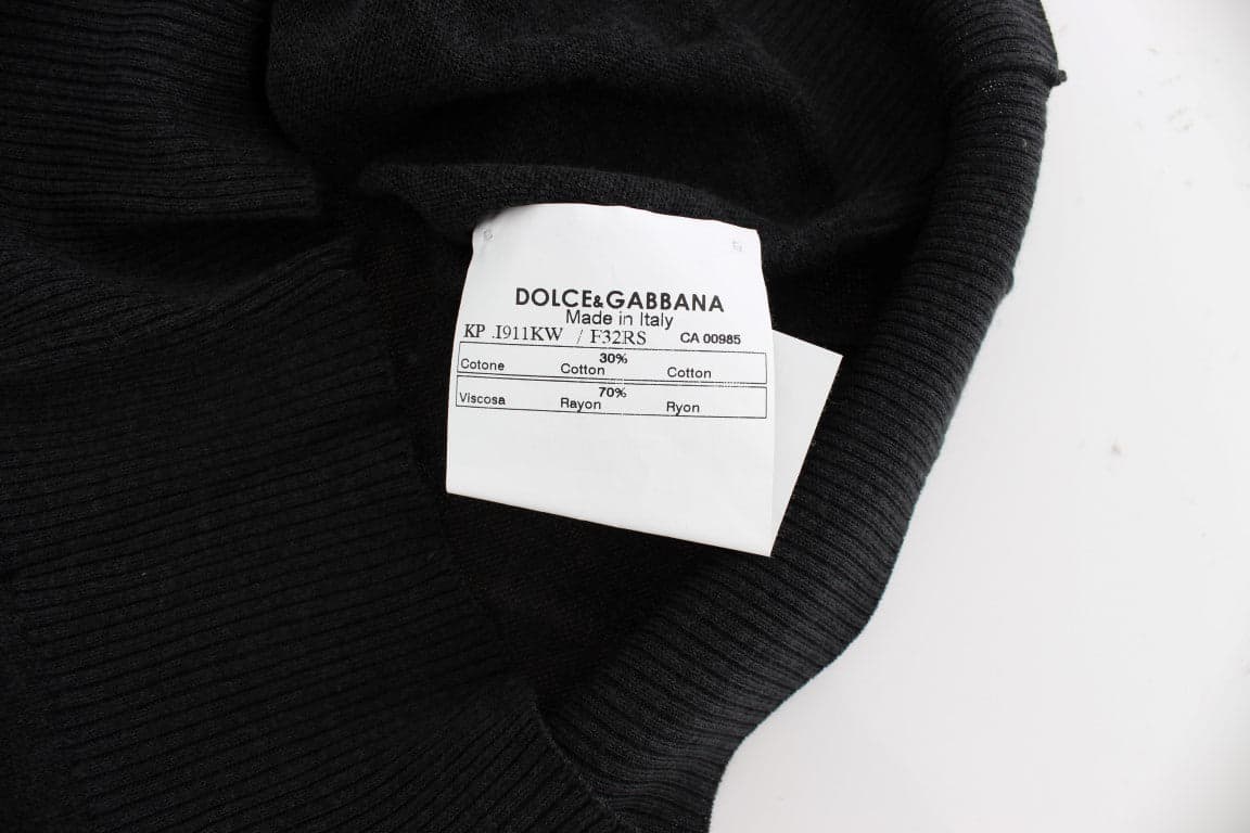 Black Sleeveless Crewneck Vest Pullover - 7