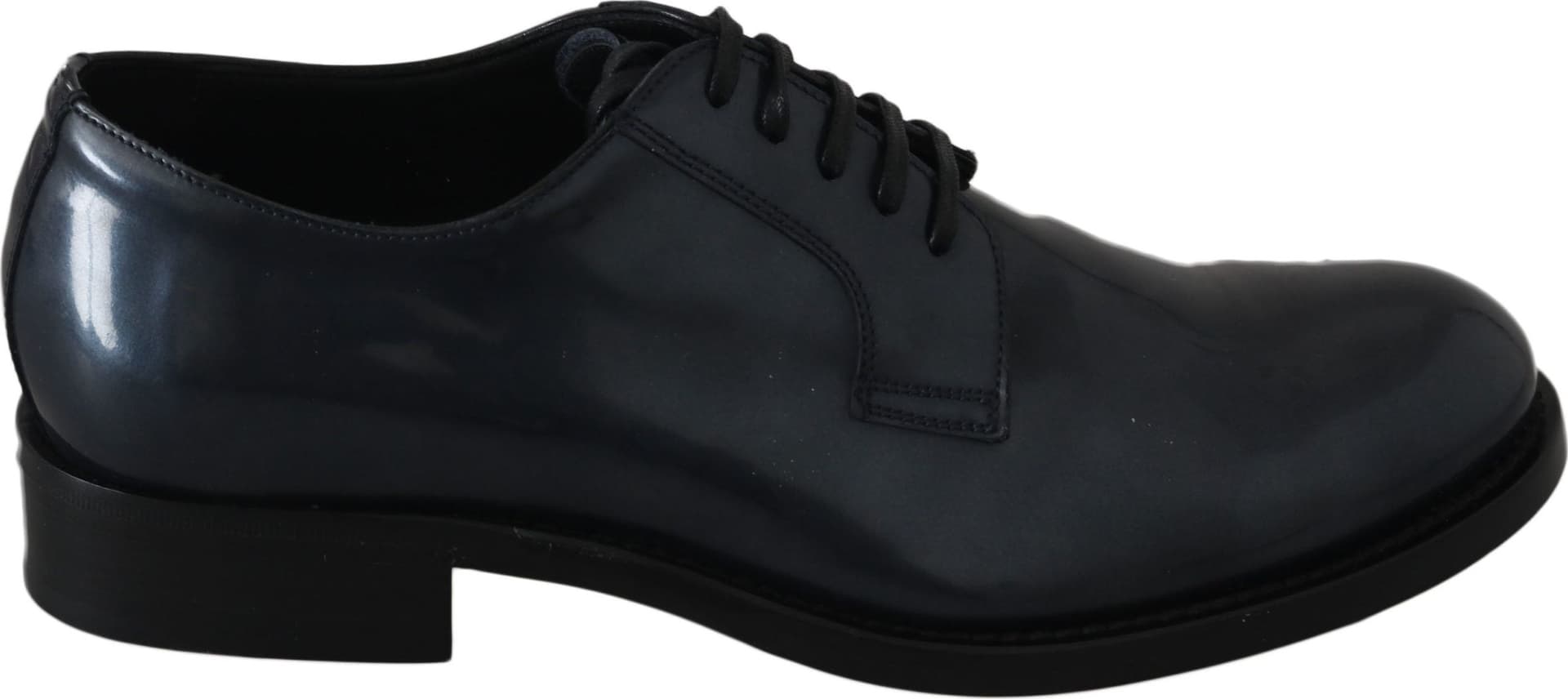 Blue Leather Derby Dress Formal Shoes - 7