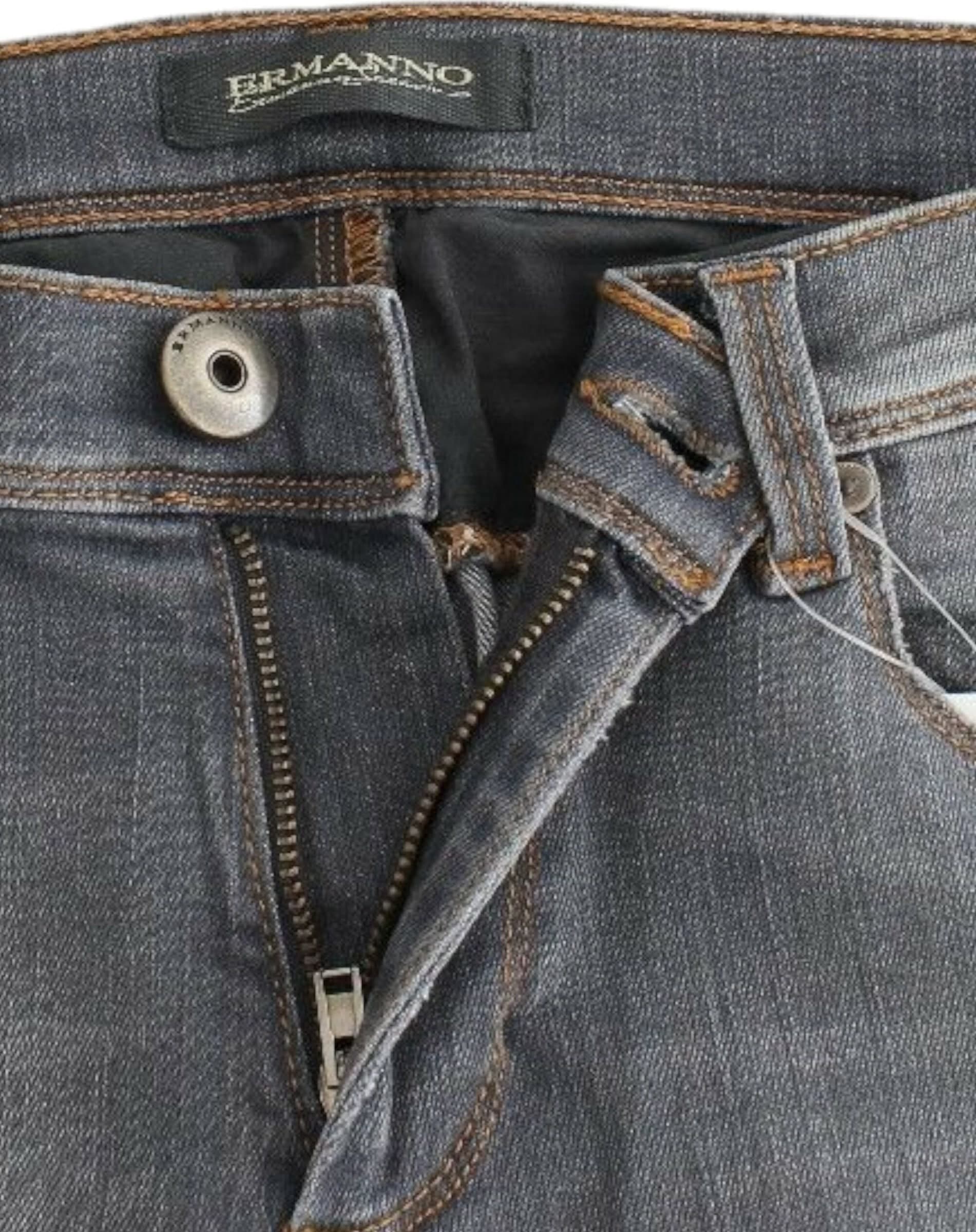 Gray Slim Jeans Denim Pants Skinny Leg Stretch - 5