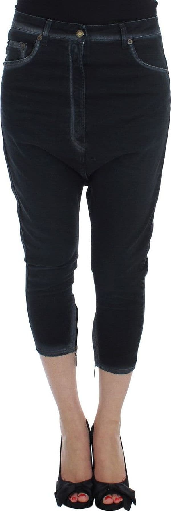 Blue Cotton Stretch Baggy Relax Jeans