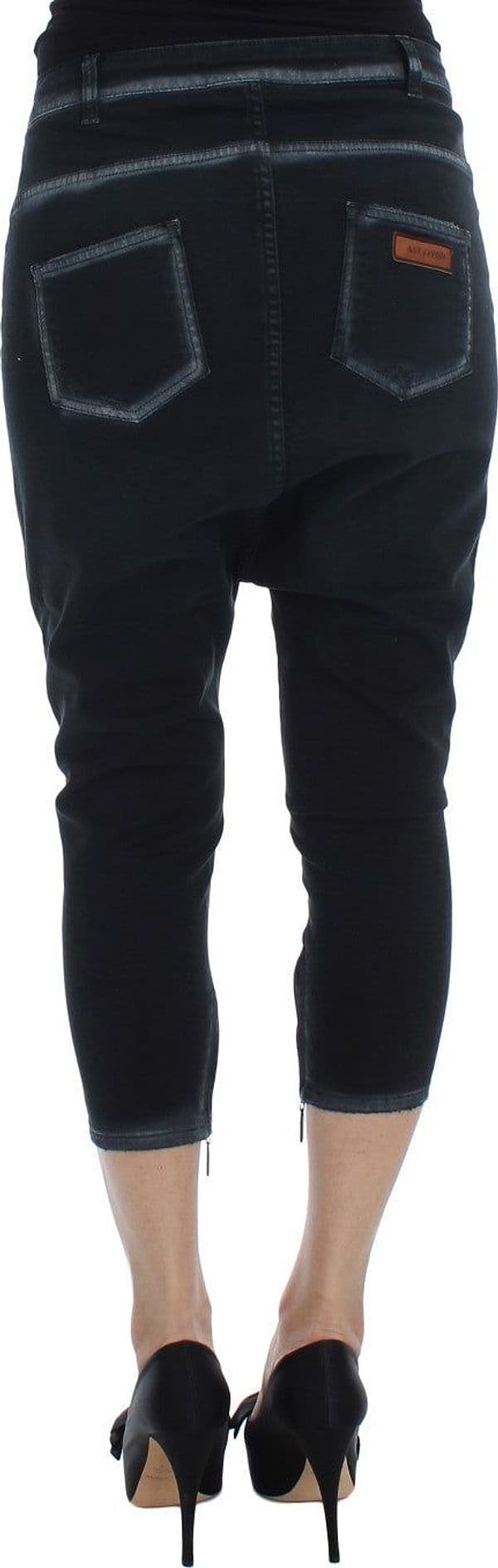 Blue Cotton Stretch Baggy Relax Jeans - 3