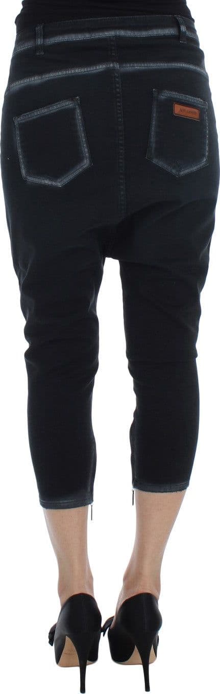 Blue Cotton Stretch Baggy Relax Jeans - 3
