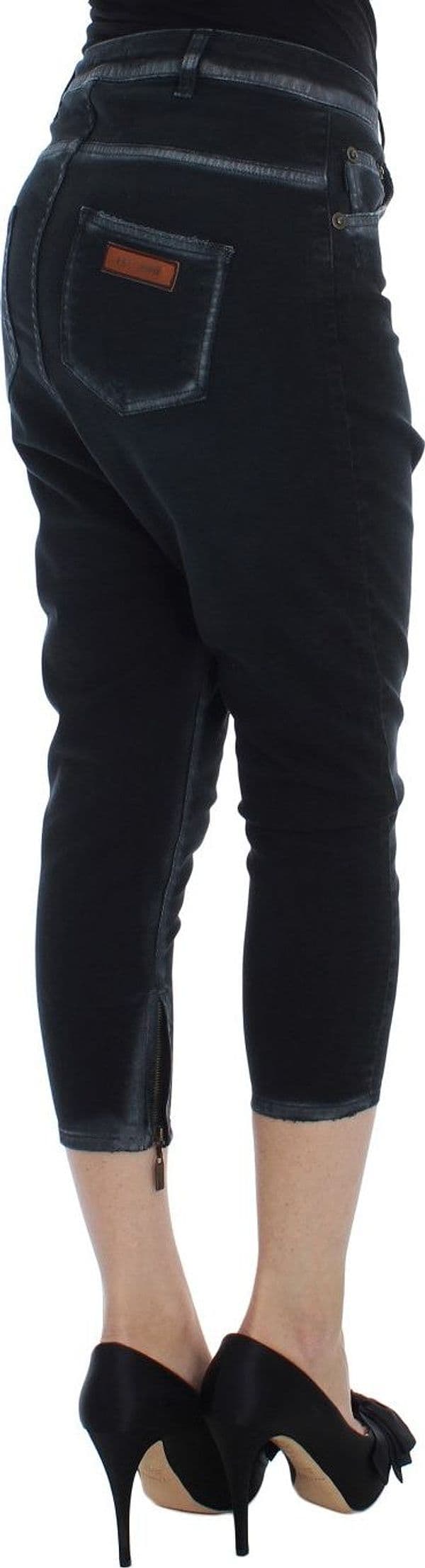 Blue Cotton Stretch Baggy Relax Jeans - 4