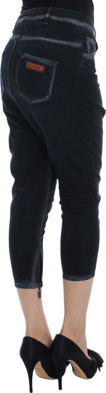 Blue Cotton Stretch Baggy Relax Jeans - 4
