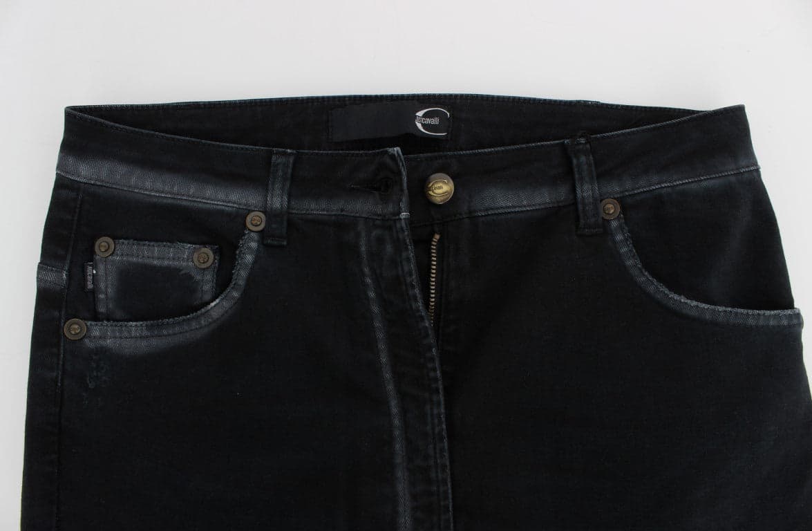 Blue Cotton Stretch Baggy Relax Jeans - 5