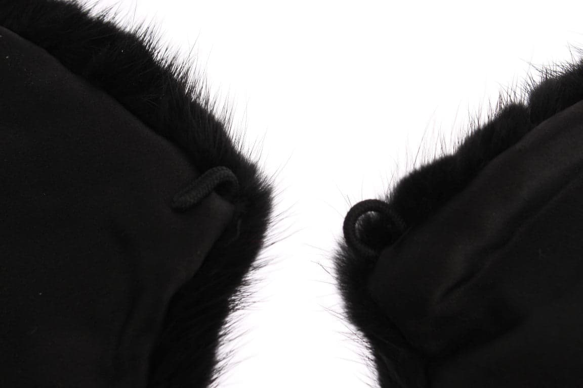 Black Mink Fur Shoulder Collar Scarf - 6
