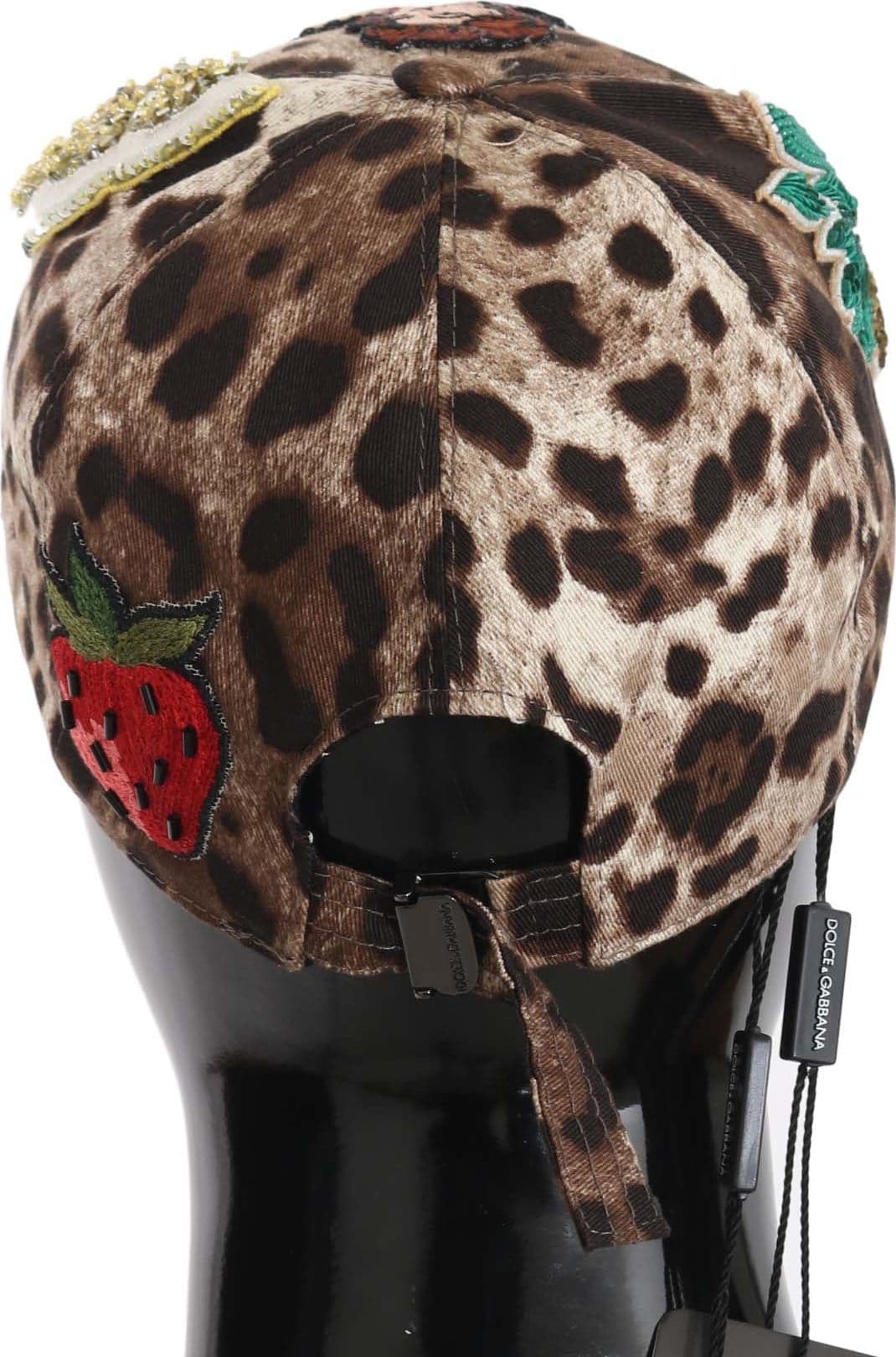 Brown Leopard Sequin Sicily Applique Baseball Hat - 4