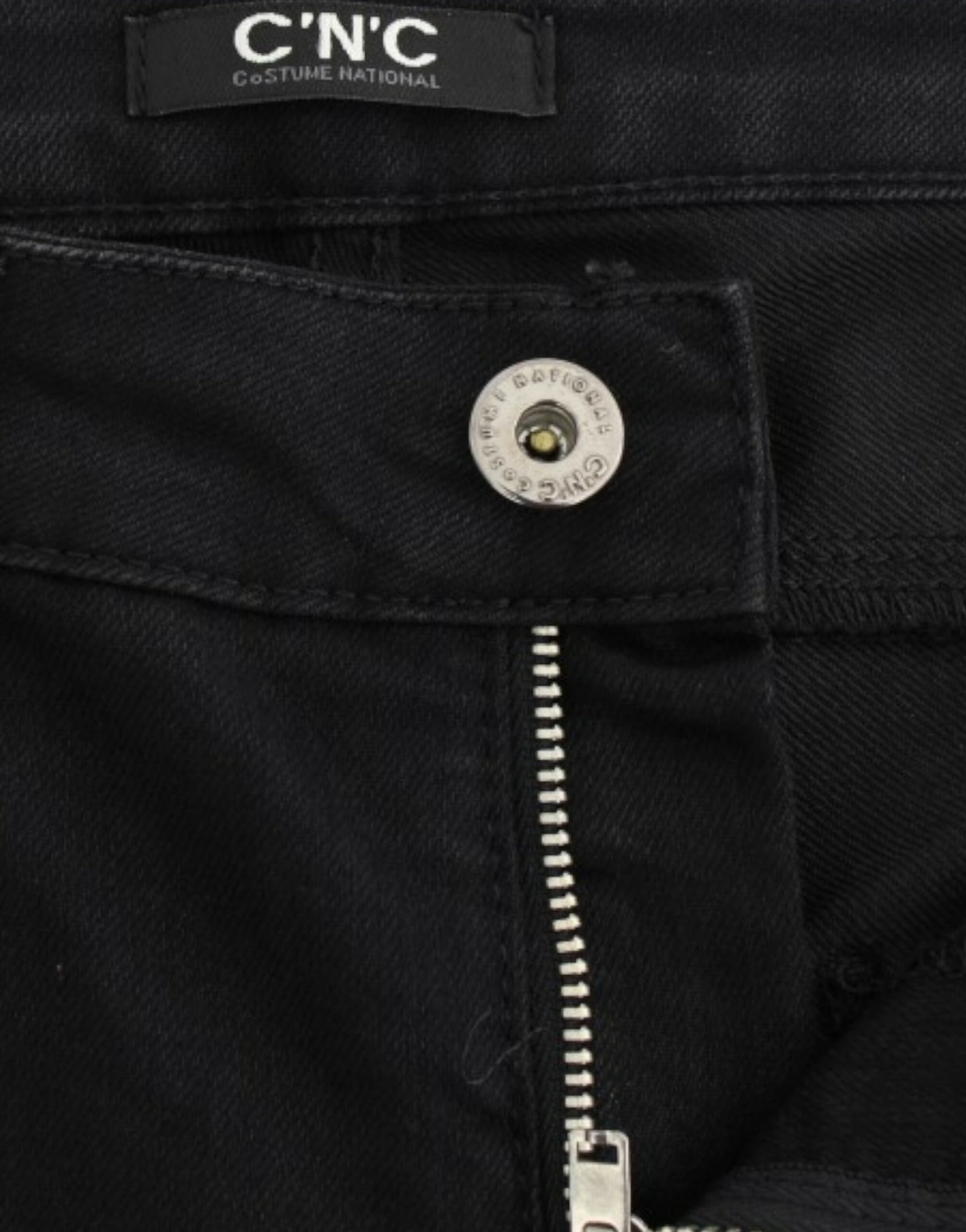 Black straight leg jeans - 4