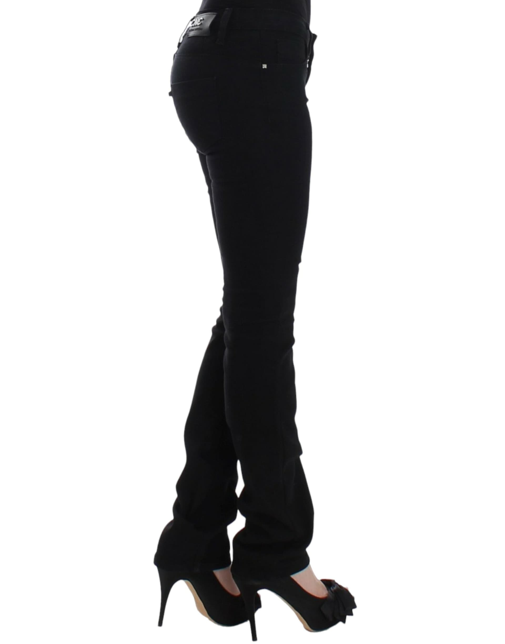 Black straight leg jeans - 6