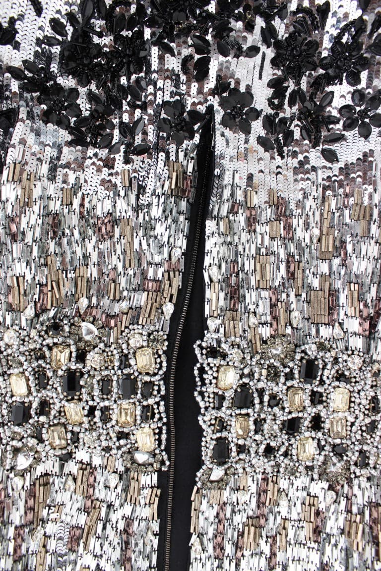Crystal Silver Runway Handmade Dress - 6