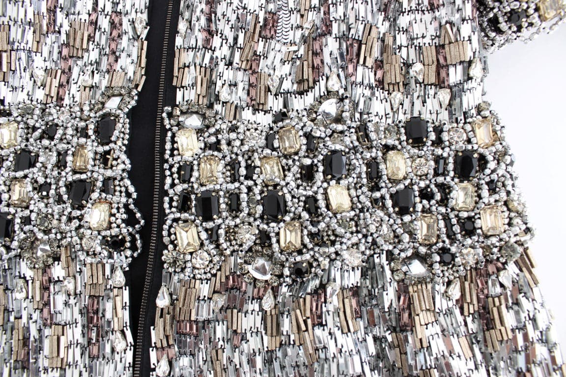 Crystal Silver Runway Handmade Dress - 7