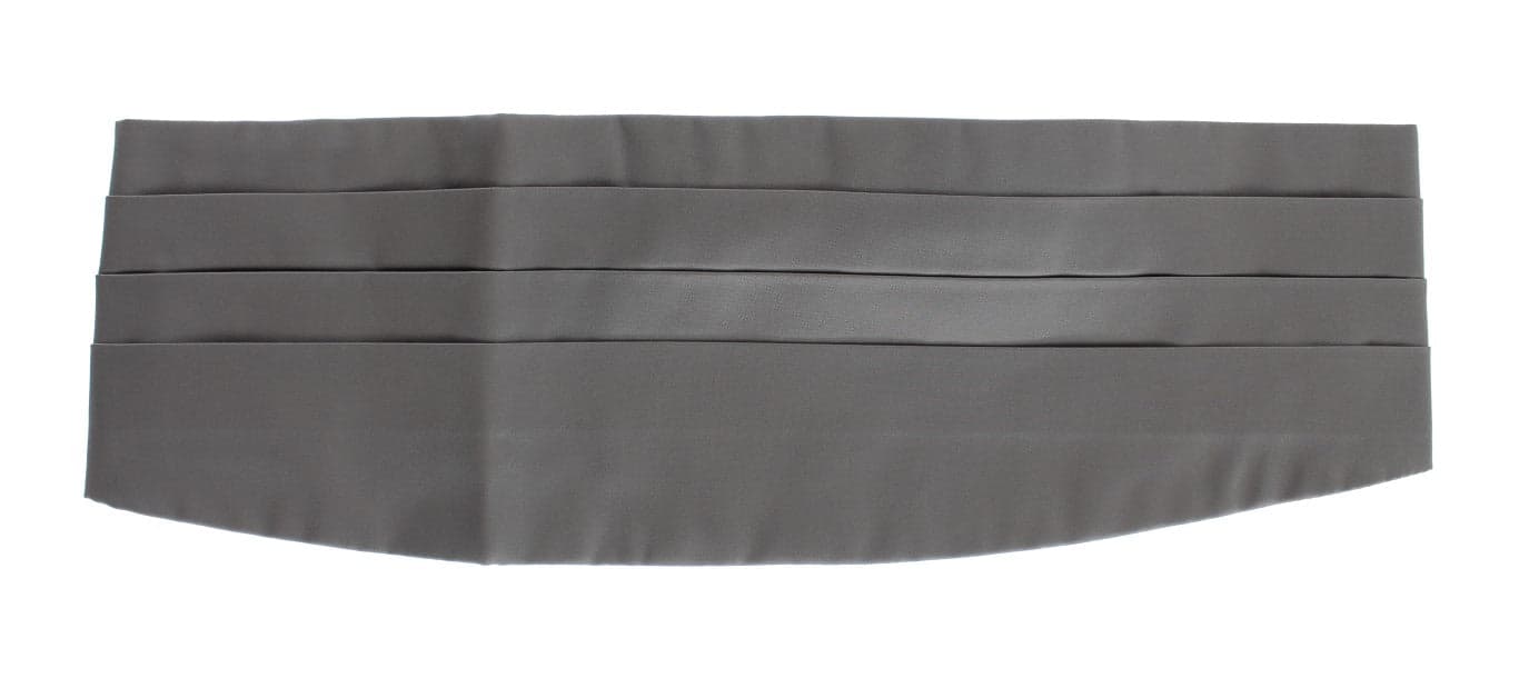 Gray Waist Belt Silk Cummerbund - 3