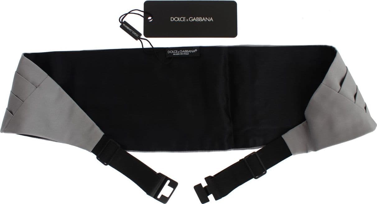 Gray Waist Belt Silk Cummerbund - 4