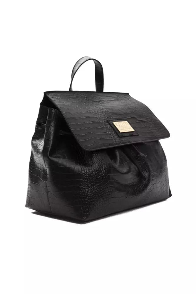 Black Leather Women Shoulder Bag - 2