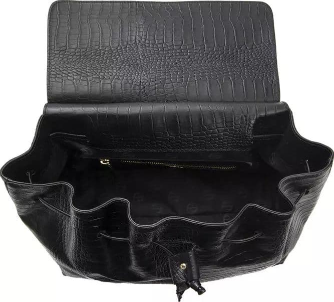 Black Leather Women Shoulder Bag - 5