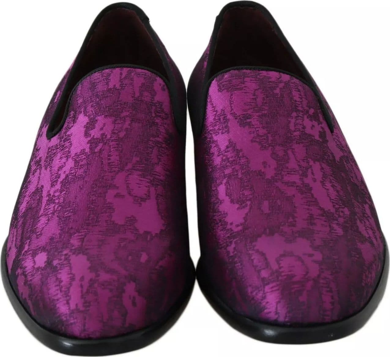 Purple Jacquard Loafers Dress Formal Shoes - 3