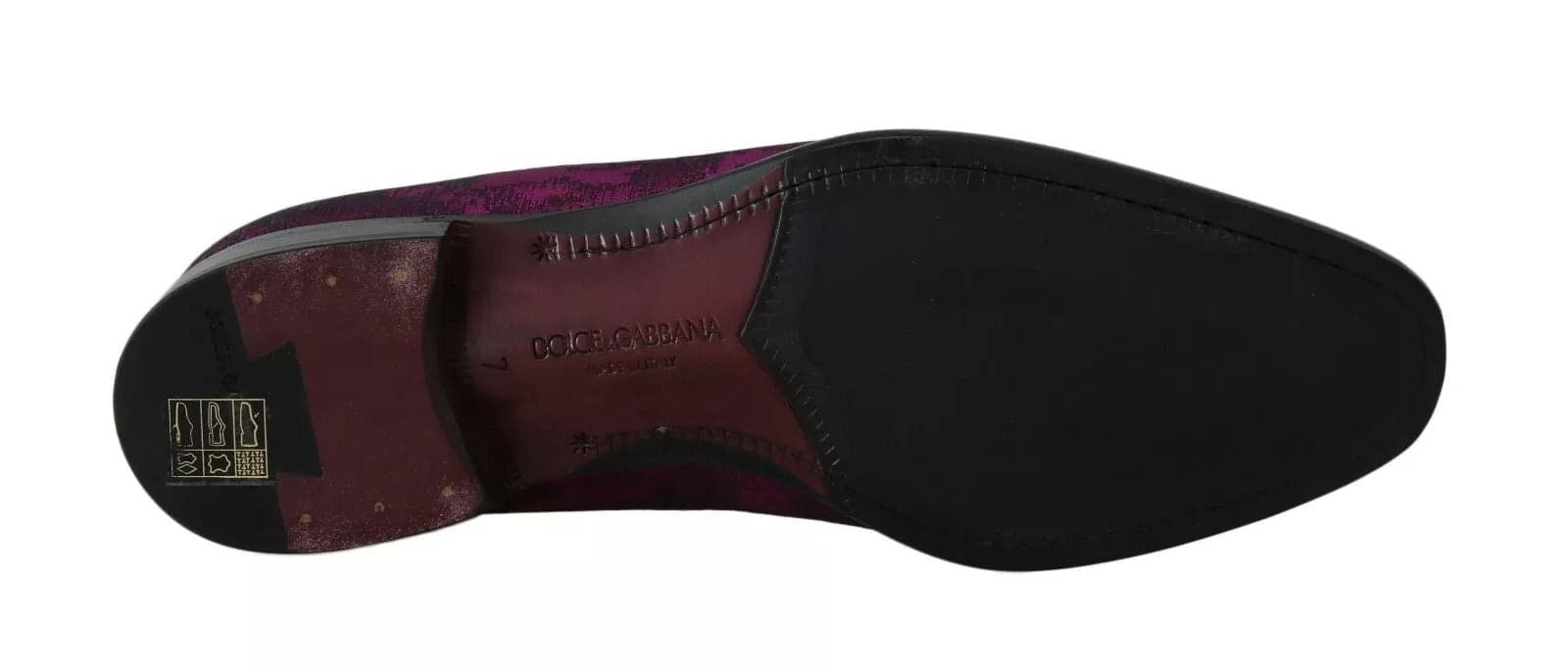 Purple Jacquard Loafers Dress Formal Shoes - 5