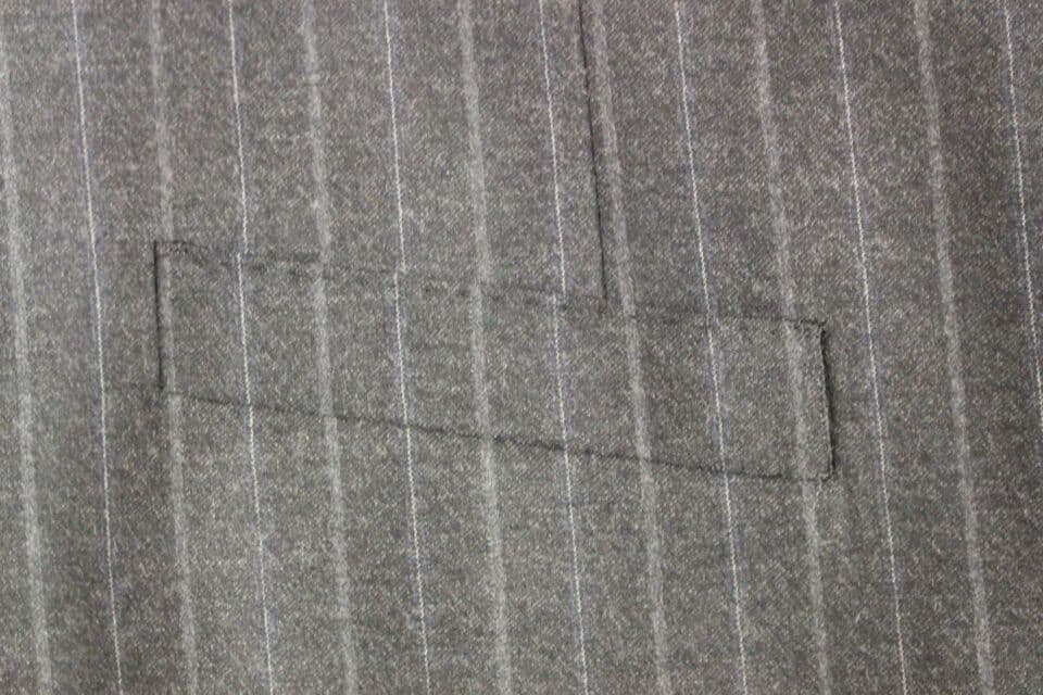 Gray Striped Wool Logo Vest Gilet Weste - 2