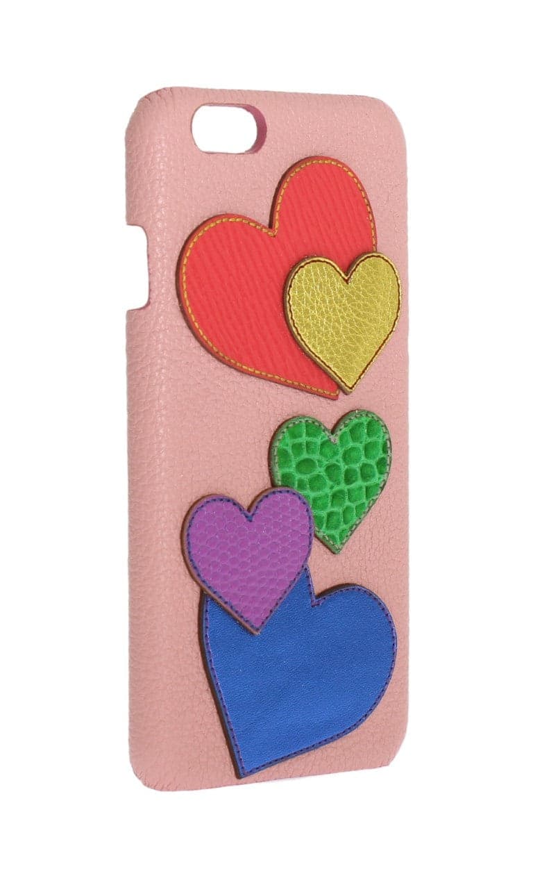 Pink Leather Heart Phone Cover - 2