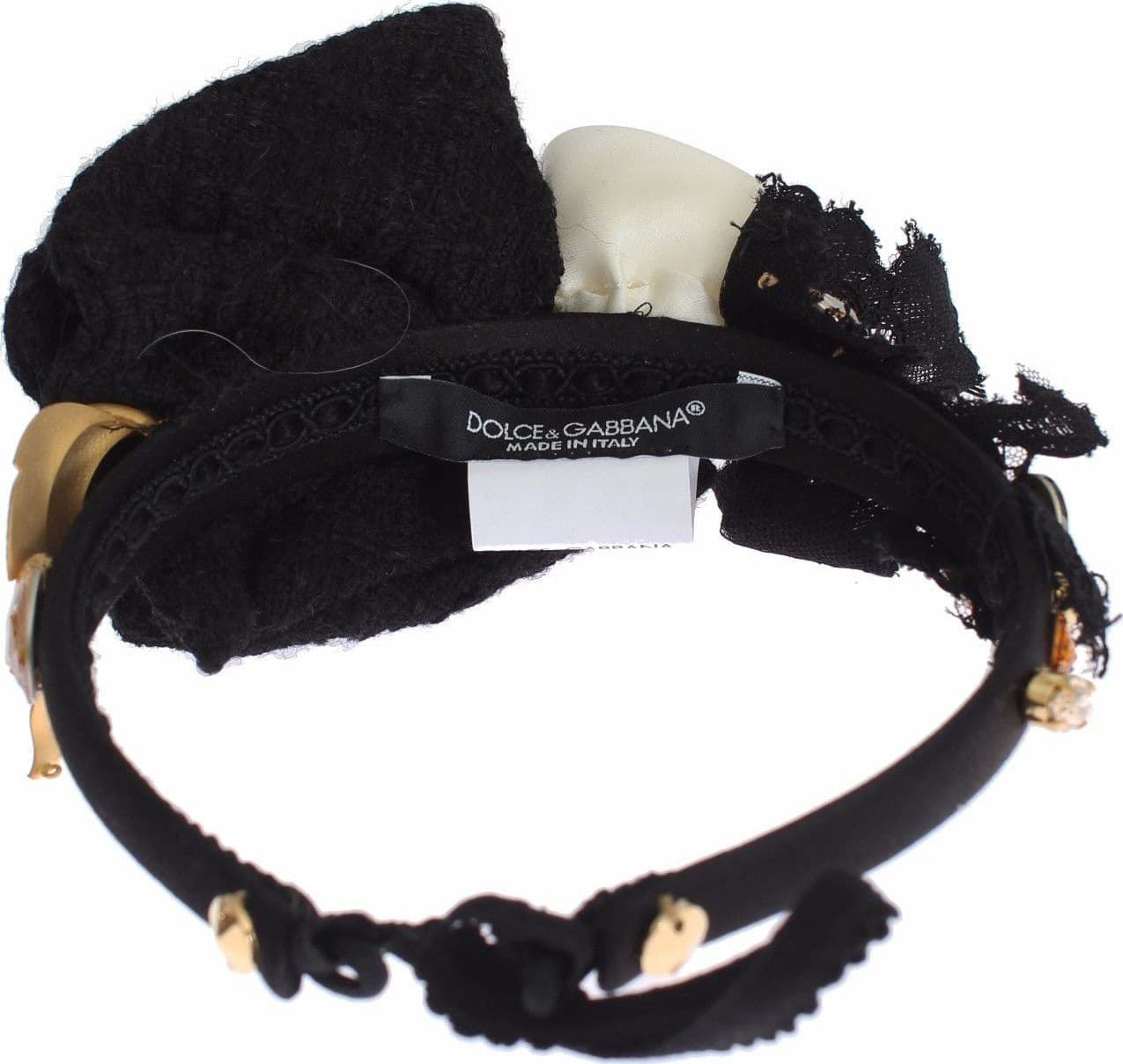 Diadem Headband Tiara White Rose Crystal Hair Gold - 3