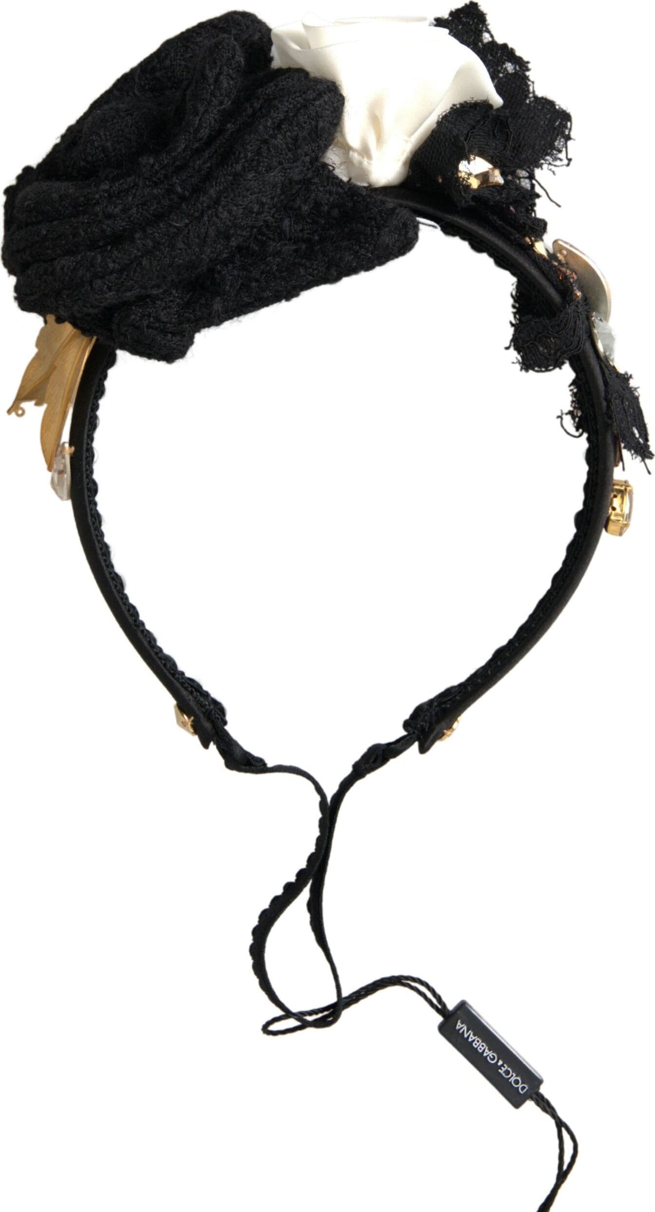 Diadem Headband Tiara White Rose Crystal Hair Gold - 8