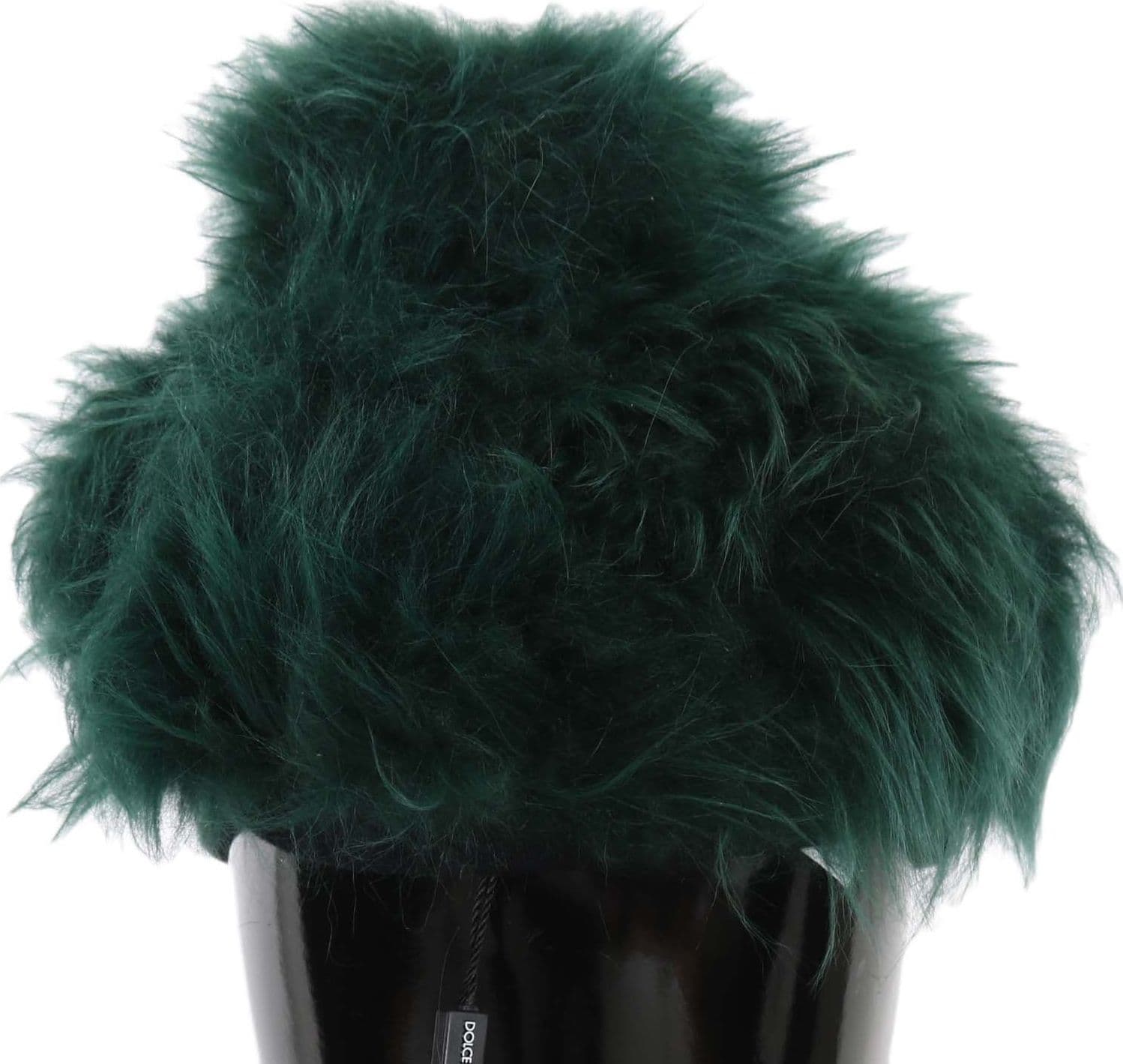 Green Fur DG Logo Embroidered Cloche Hat - 5