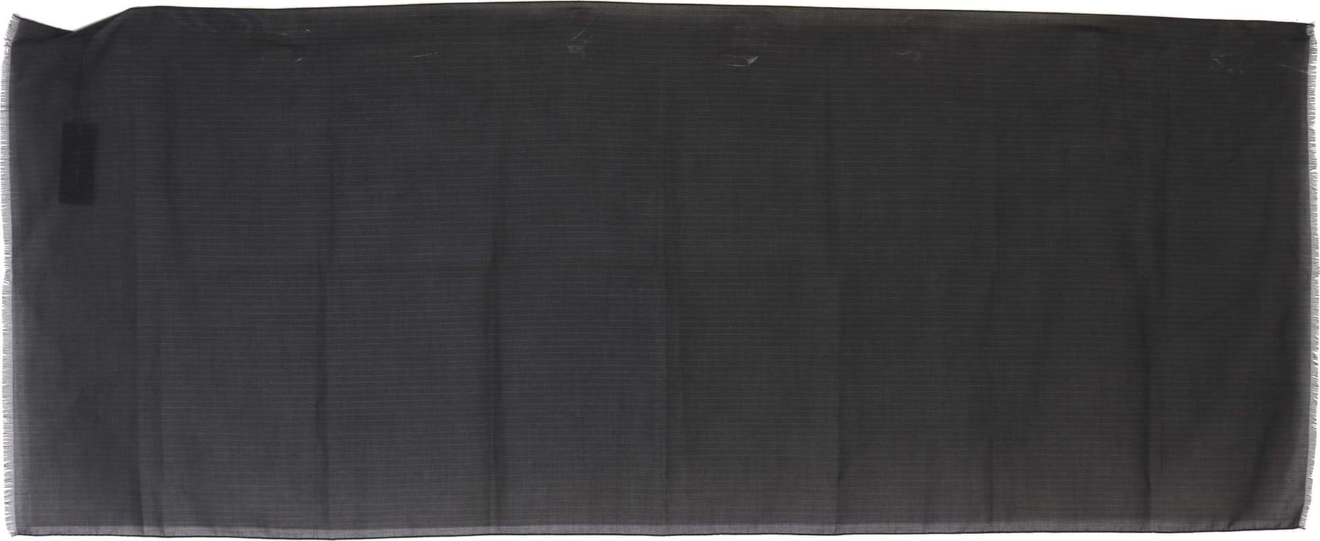 Gray 100% Wool Striped Pattern Wrap Scarf - 4