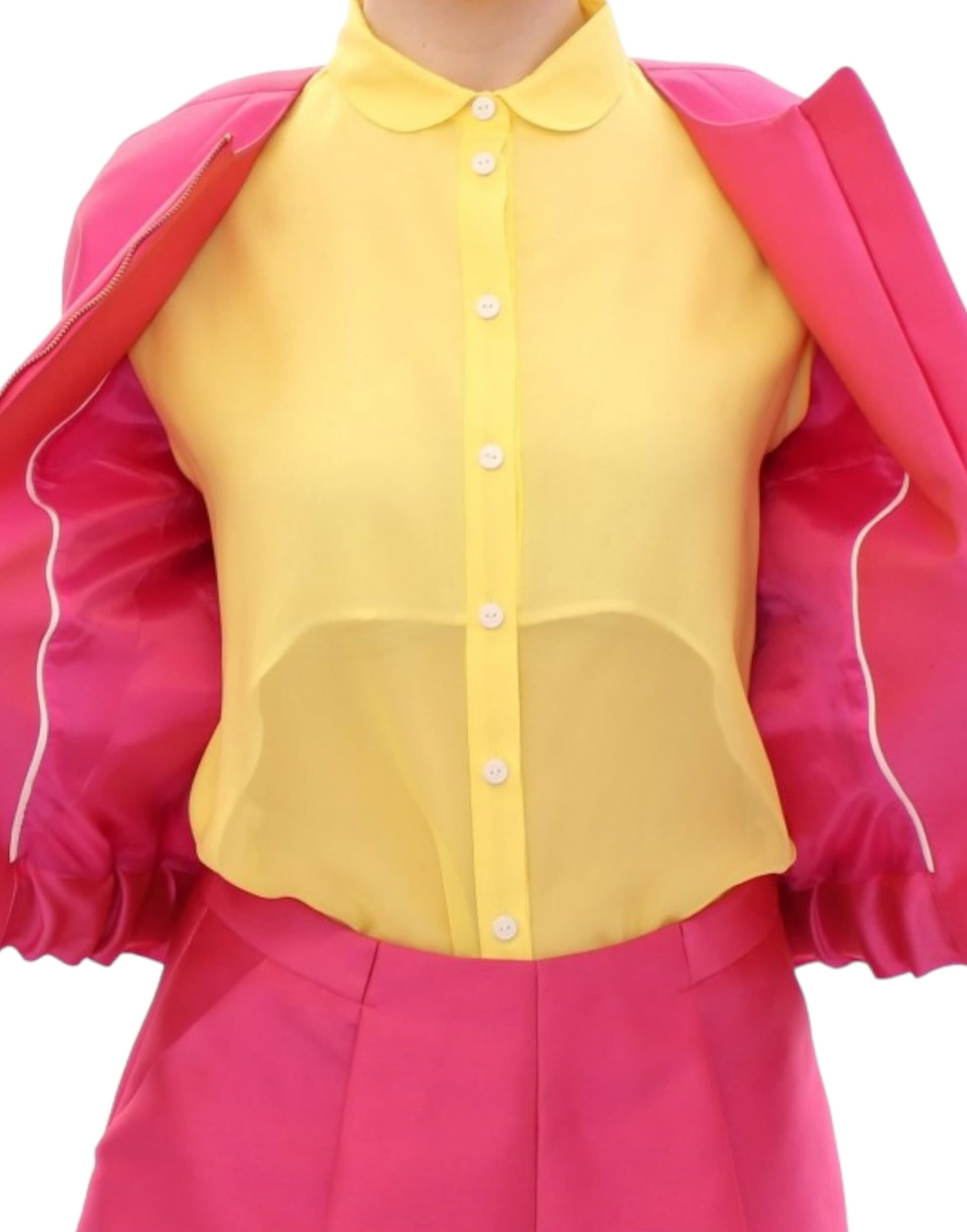 Pink silk blend jacket - 4