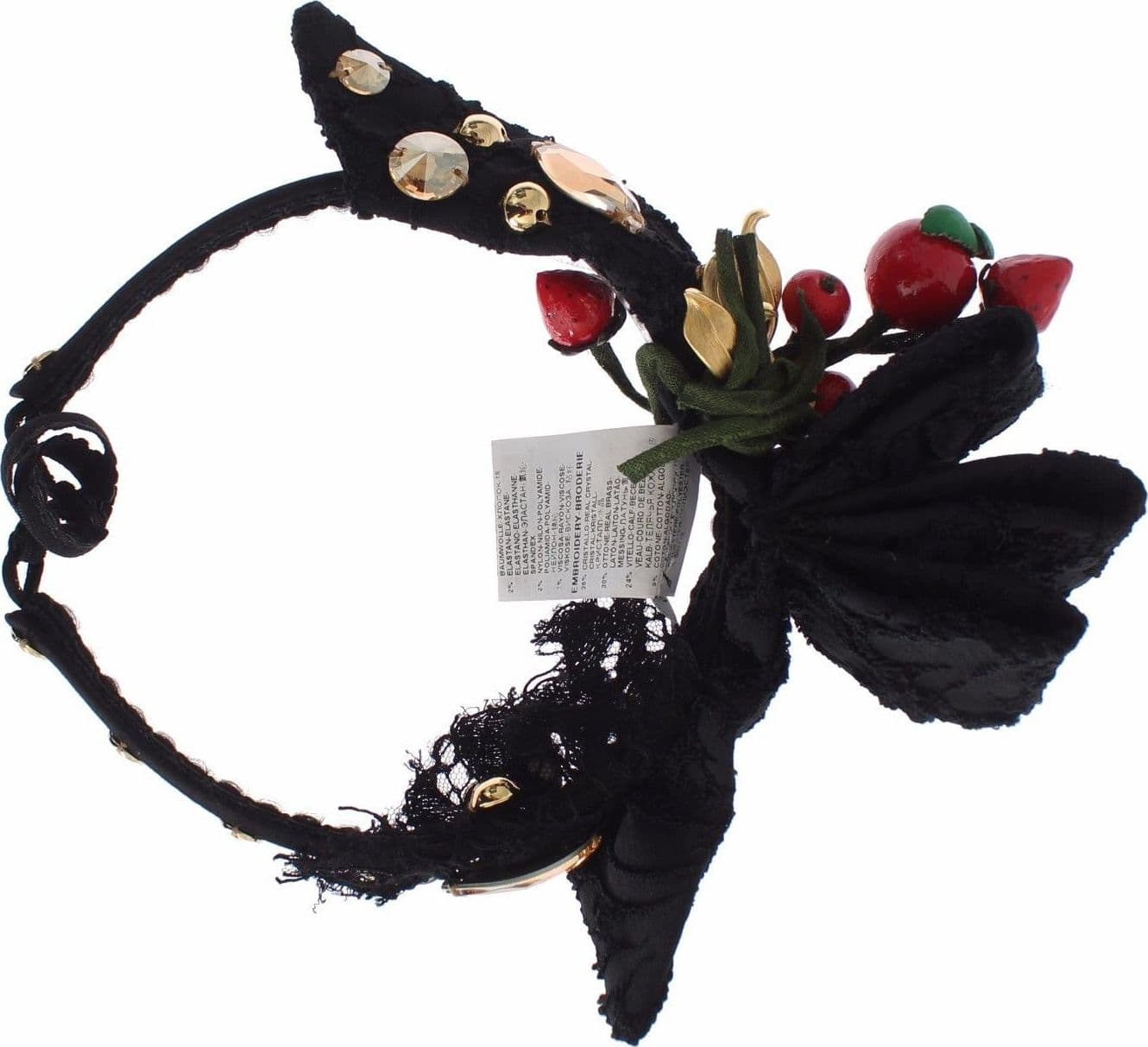 Diadem Headband Tiara Berry Fruit Crystal Bow Hair - 7