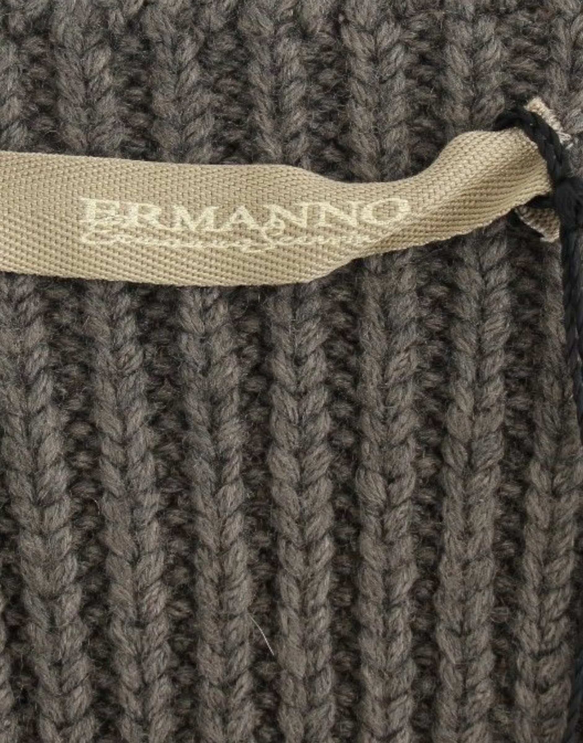 Gray Knit Top Knitted Sweater Merino Wool - 6
