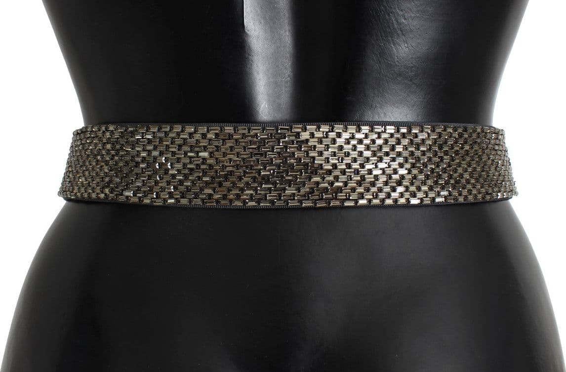 Crystal Buckle Sequined Waist Belt - 3