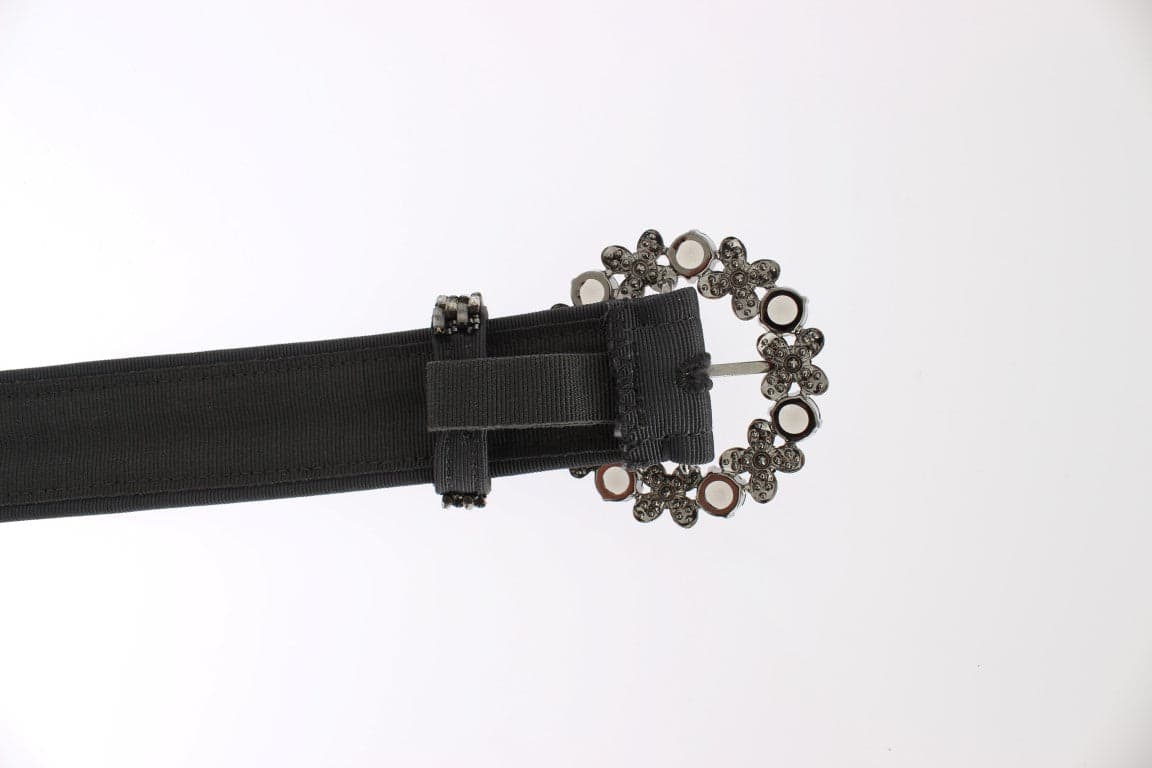 Crystal Buckle Sequined Waist Belt - 5