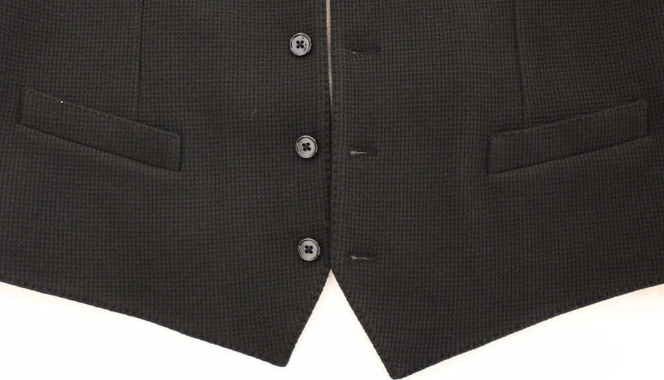 Black Cotton Dress Vest Blazer Jacket - 7